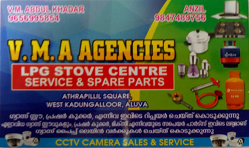 V.M.A AGENCIES, STOVE SALES & SERVICE,  service in Aluva, Ernakulam