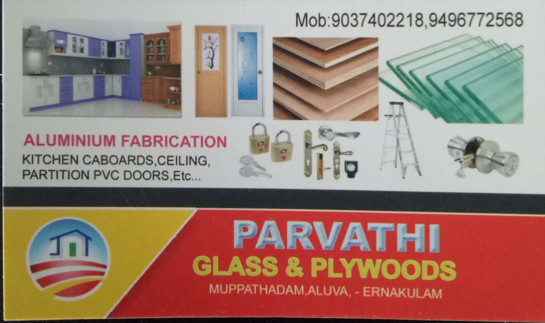 PARVATHI GLASS & PLYWOODS, GLASS & PLYWOOD,  service in Aluva, Ernakulam