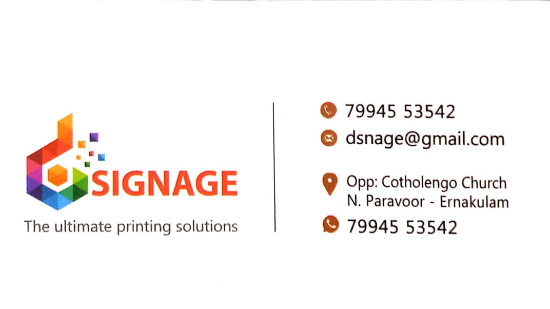 SIGNAGE, GRAPHICS & DIGITAL PRINTING,  service in North Paravur, Ernakulam