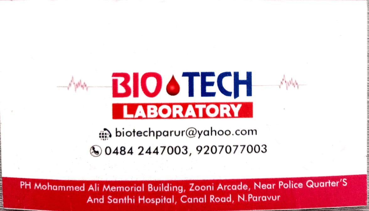 BIO TECH, LABORATORY,  service in North Paravur, Ernakulam