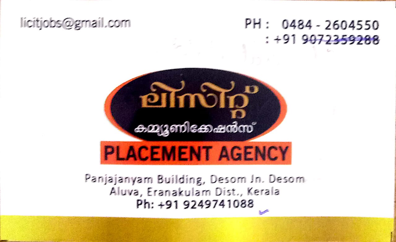 LICIT COMMUNICATION  PLACEMENT AGENCY, CONSULTANCY,  service in Aluva, Ernakulam