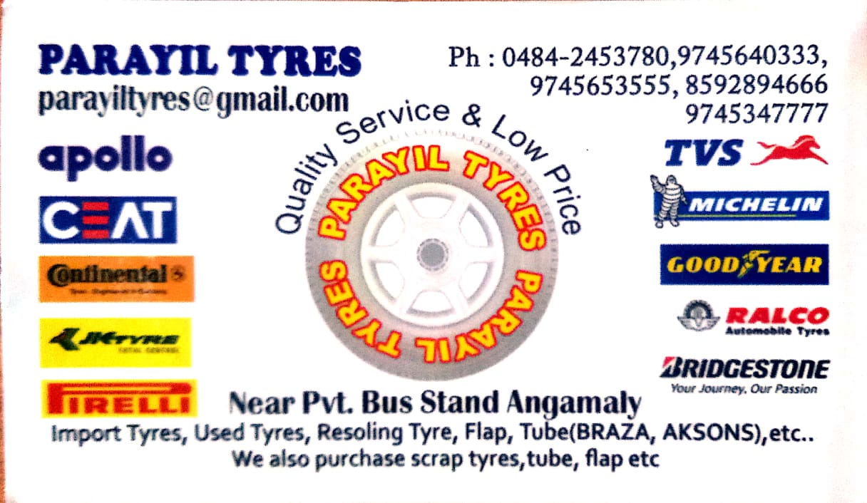 PARAYIL TYRES, TYRE & PUNCTURE SHOP,  service in Angamali, Ernakulam