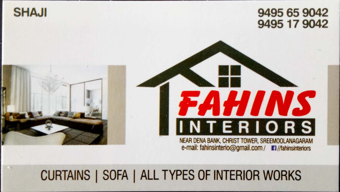 FAHINS INTERIORS, CURTAINS,  service in Kalady, Ernakulam