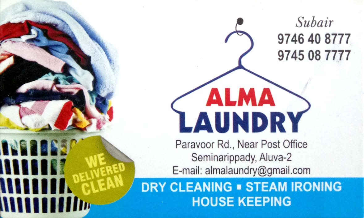 ALMA LAUNDRY, DRY CLEANING,  service in Aluva, Ernakulam