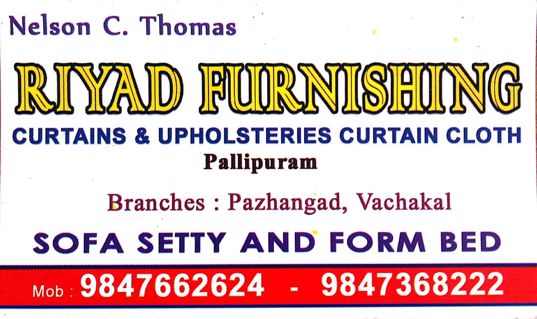 RIYAD FURNISHING, UPHOLSTERY WORKS,  service in Vypin, Ernakulam