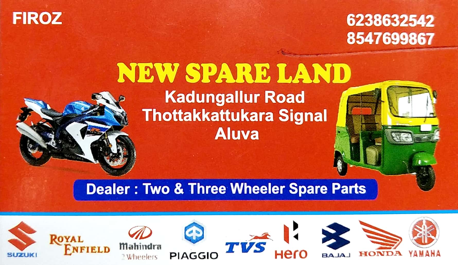 NEW SPARE LAND, LUBES AND SPARE PARTS,  service in Aluva, Ernakulam