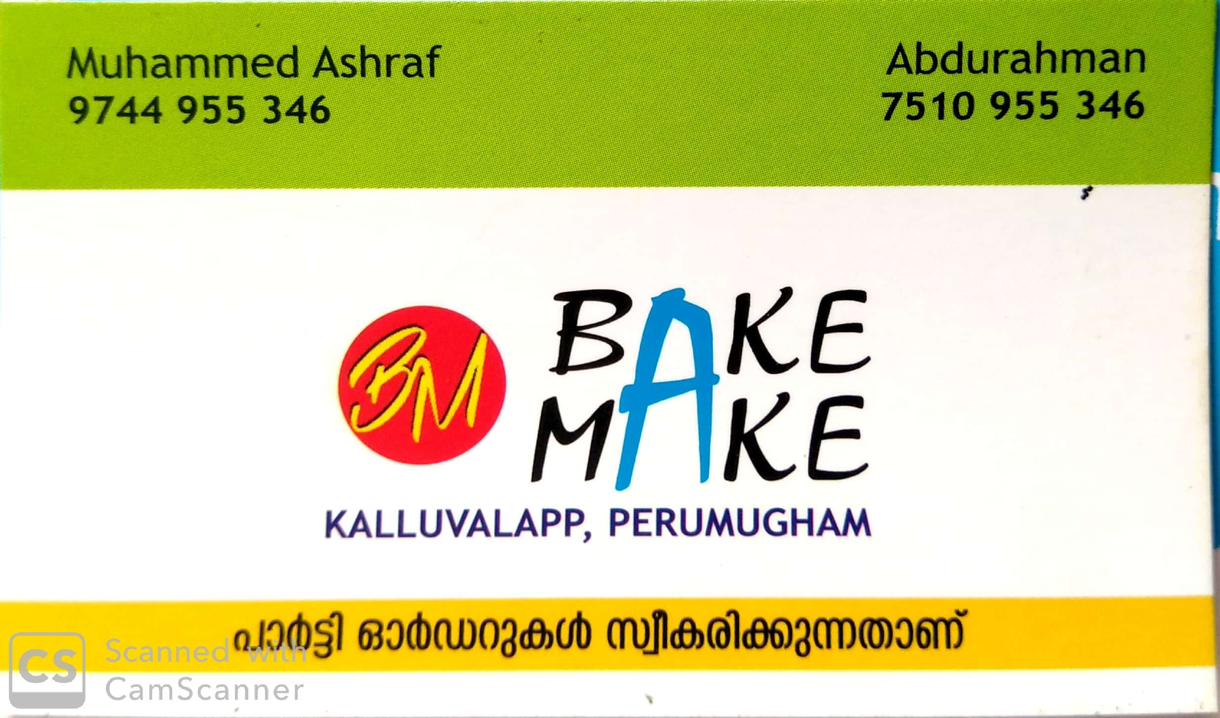 BAKE MAKE BAKERY, BAKERIES,  service in Farooke, Kozhikode