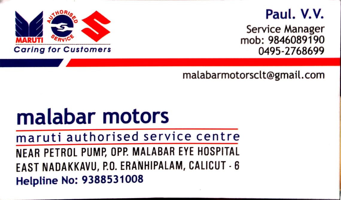 MALABAR MOTORS, CAR WORKSHOP,  service in Eranhipalam, Kozhikode