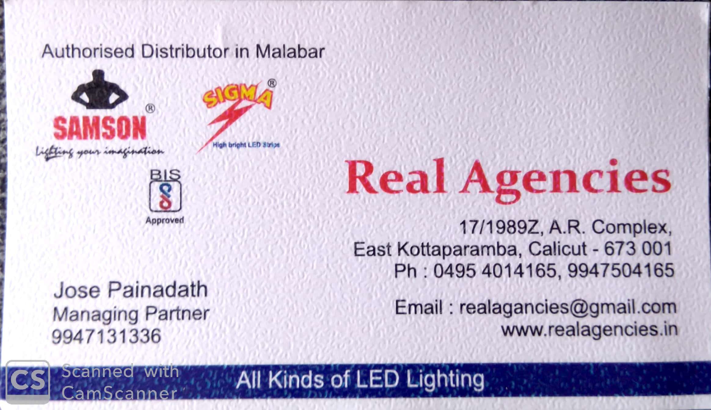 Real Agencies, LIGHT,  service in Kozhikode Town, Kozhikode