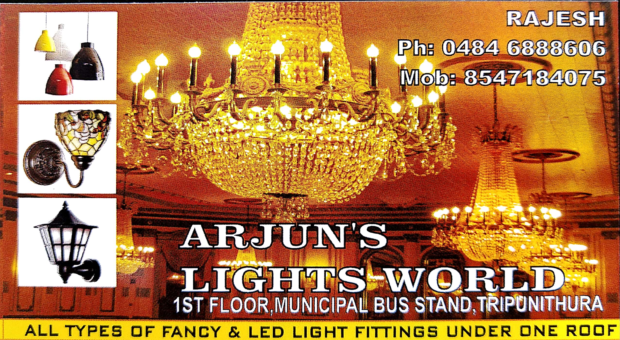 ARJUNS LIGHTS WORLD, LIGHT,  service in Thrippunithura, Ernakulam