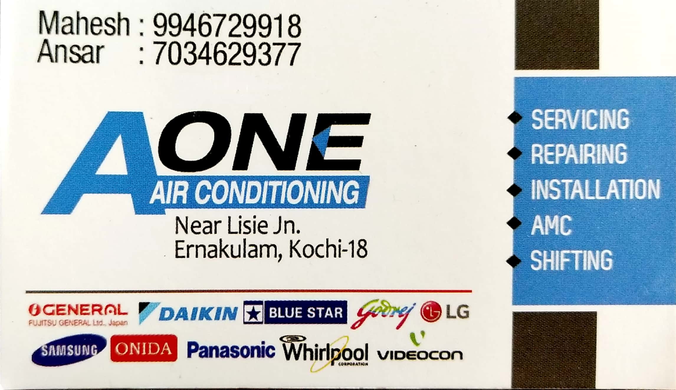 A ONE Air Conditioning, AC Refrigeration Sales & Service,  service in Eranakulam, Ernakulam