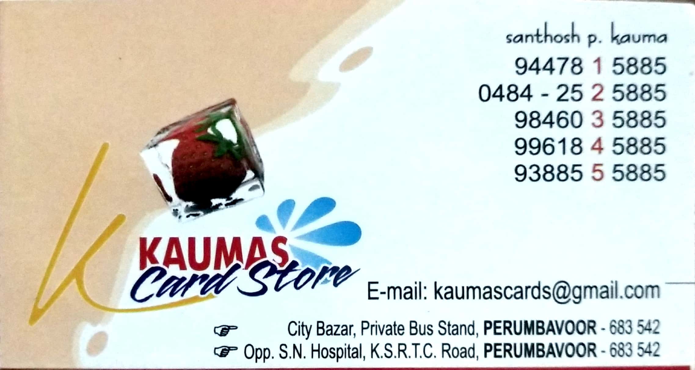 KAUMAS Card Store, PRINTING PRESS,  service in Thrippunithura, Ernakulam