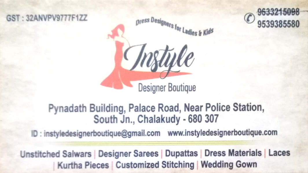 Instyle Designer Boutique, BOUTIQUE,  service in Chalakudy, Thrissur