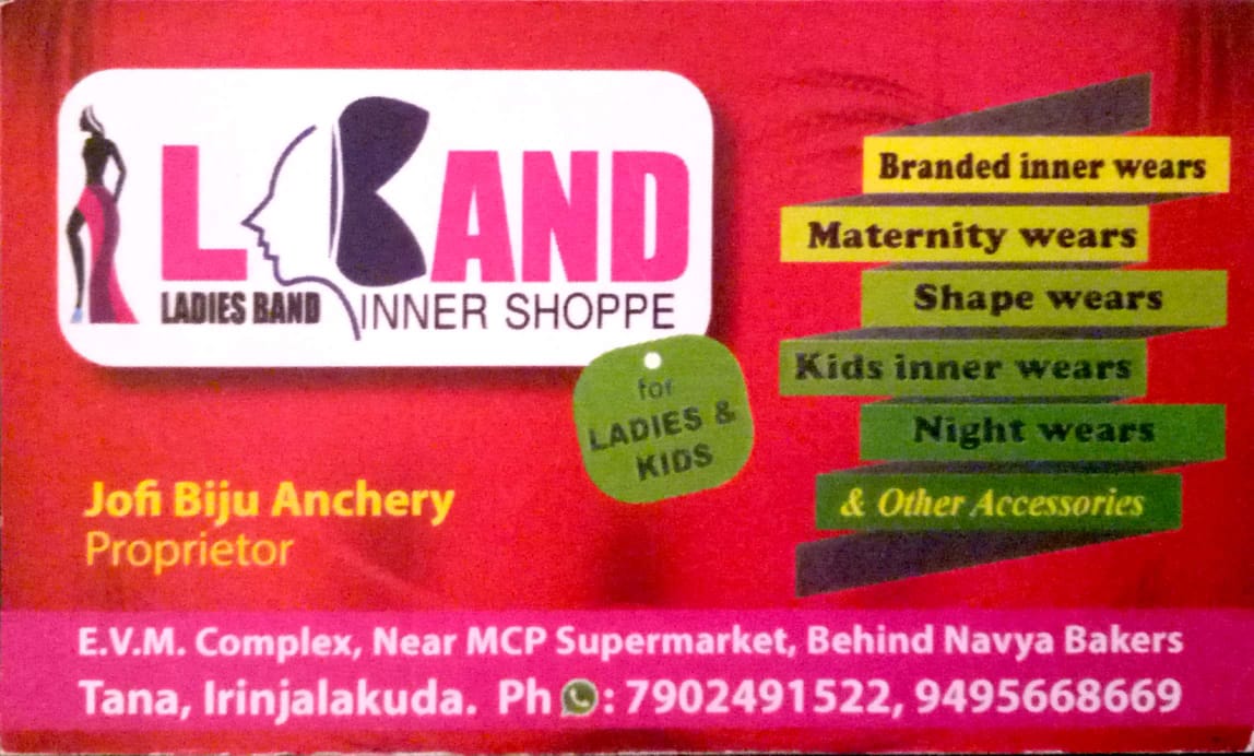 Ladies Band inner shoppe, LADIES & KIDS WEAR,  service in Irinjalakuda, Thrissur