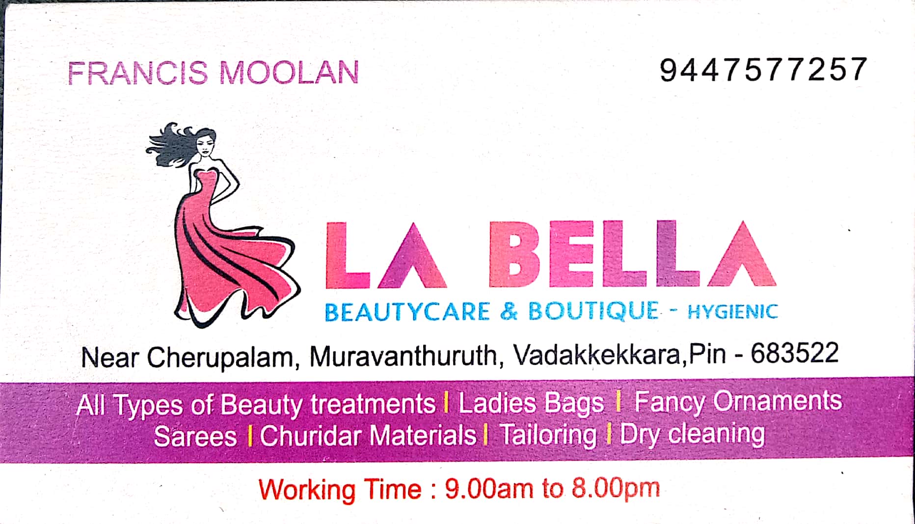 LA BELLA BEAUTY CARE AND BOUTIQUE