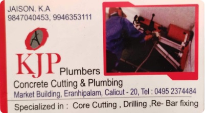 K J P CONCRETE CUTTING & PLUMBING, PLUMBING WORKERS,  service in Eranhipalam, Kozhikode