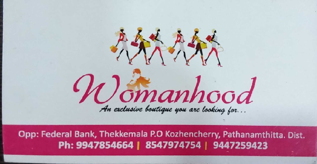 Womanhood, BOUTIQUE,  service in Kozhencherry, Pathanamthitta