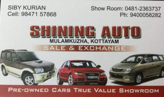 Shining Auto, USED VEHICLE,  service in Nattakom, Kottayam