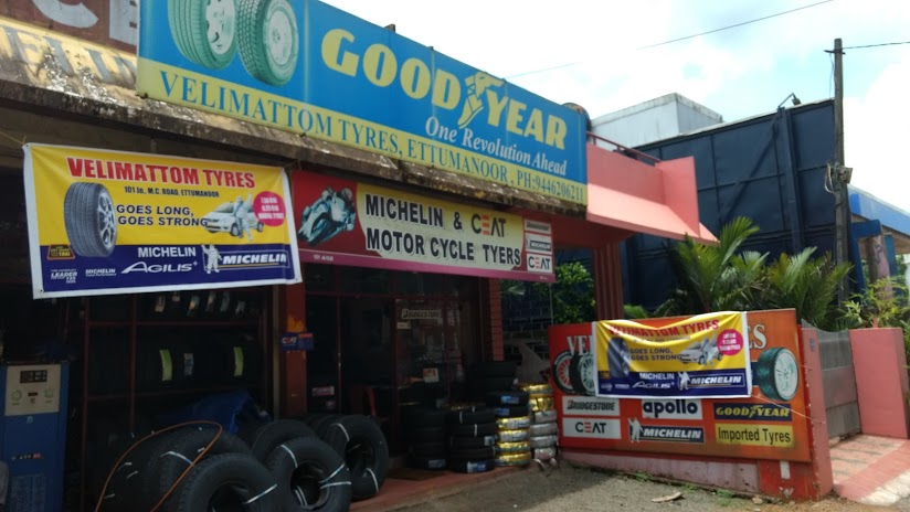 Velimattom Tyres, TYRE & PUNCTURE SHOP,  service in Ettumanoor, Kottayam