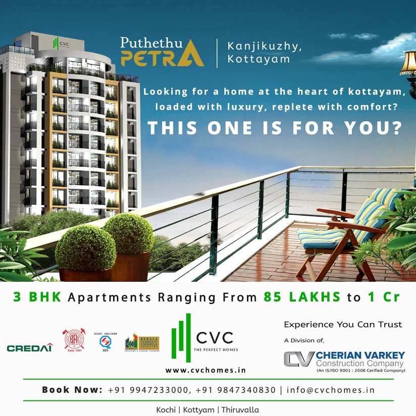 CVC Puthethu Petra - Luxury Apartmen, BUILDERS & DEVELOPERS,  service in Kanjikuzhi, Kottayam