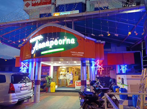 Hotel Annapoorna, VEGETARIAN,  service in Thellakom, Kottayam