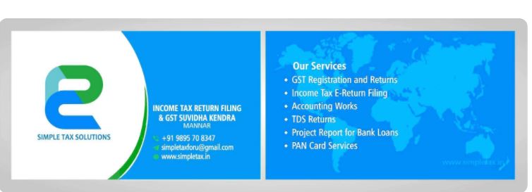 Simple Tax Solutions, TAX CONSULTANTS,  service in Mannar, Alappuzha