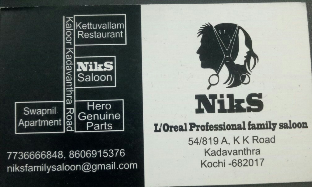 Niks L'oreal Professional Family Saloon, BEAUTY PARLOUR,  service in Kadavanthara, Ernakulam