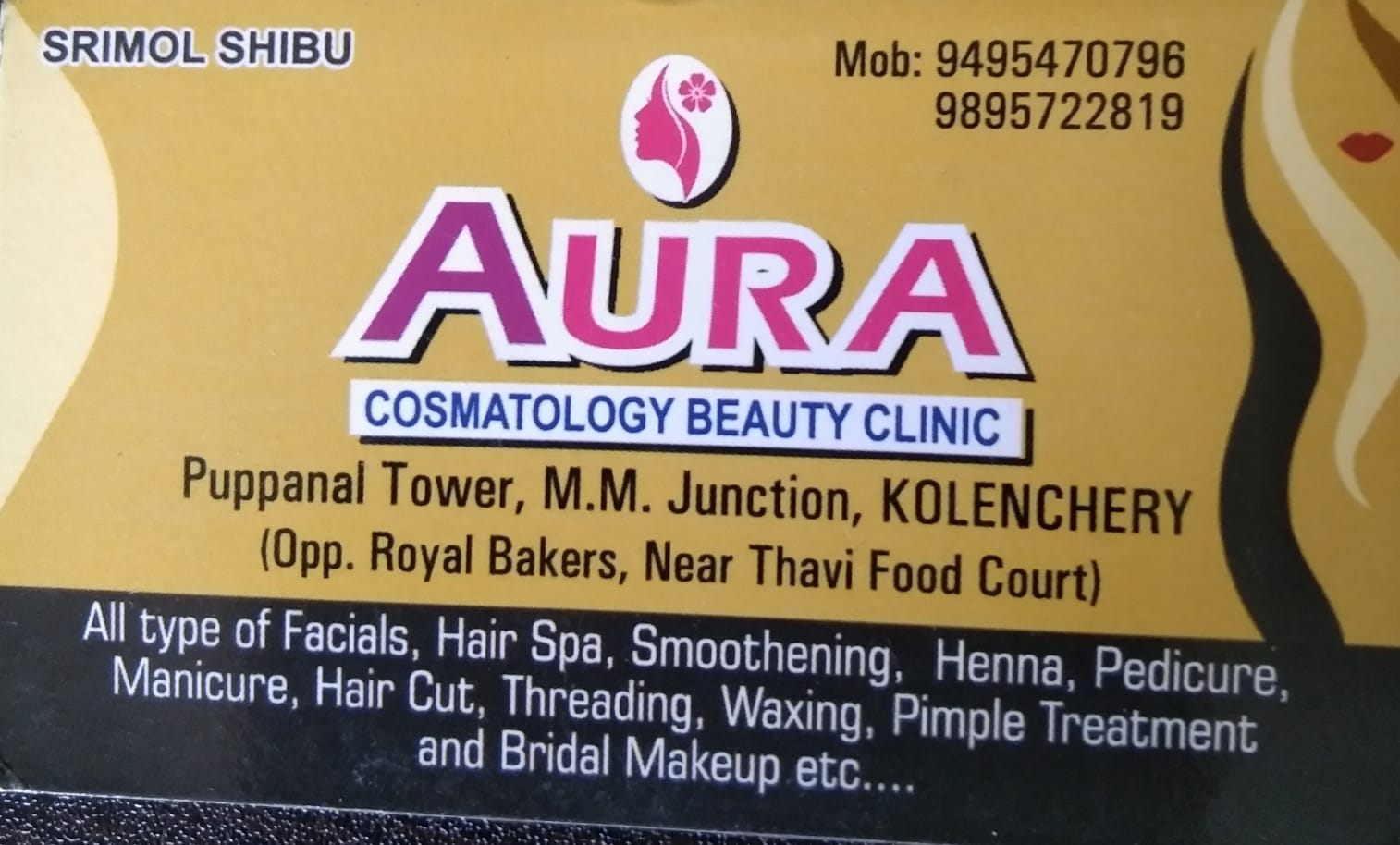 Aura cosmatology beauty cliinic, BEAUTY PARLOUR,  service in Kolenchery, Ernakulam