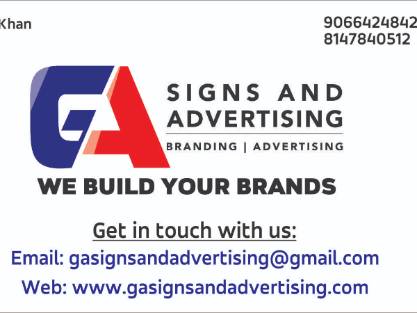 GA Signs and Advertising, ADVERTISMENT,  service in Bangalore, Karnataka