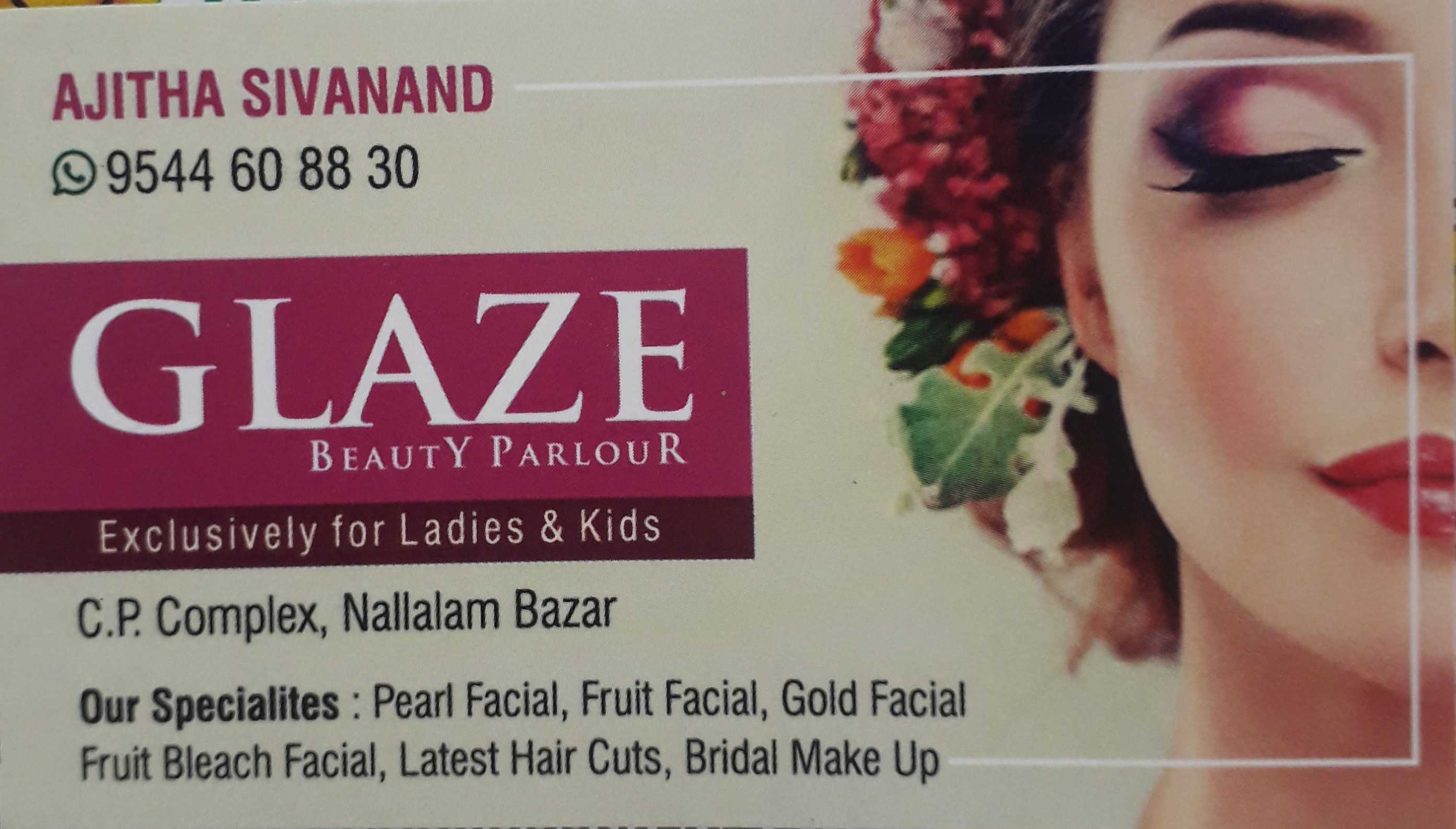 GLAZE Exclusively for Ladies & Kids, BEAUTY PARLOUR,  service in Moder bazar, Kozhikode