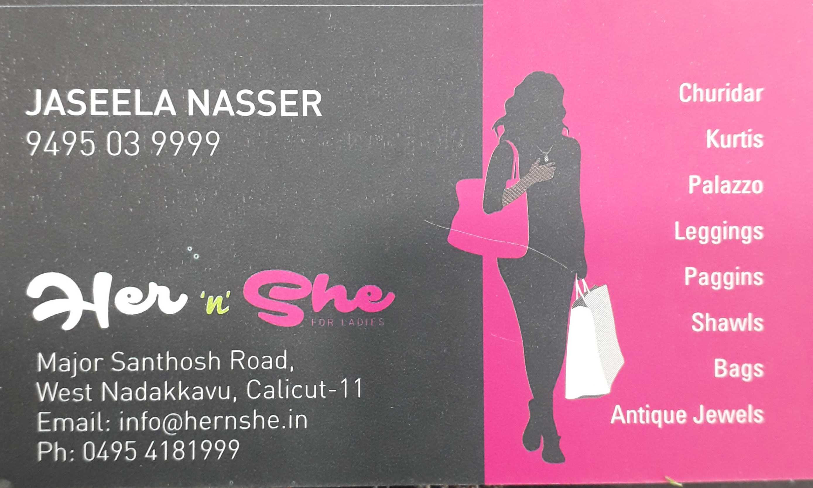 HER N SHE, LADIES & KIDS WEAR,  service in Nadakkavu, Kozhikode