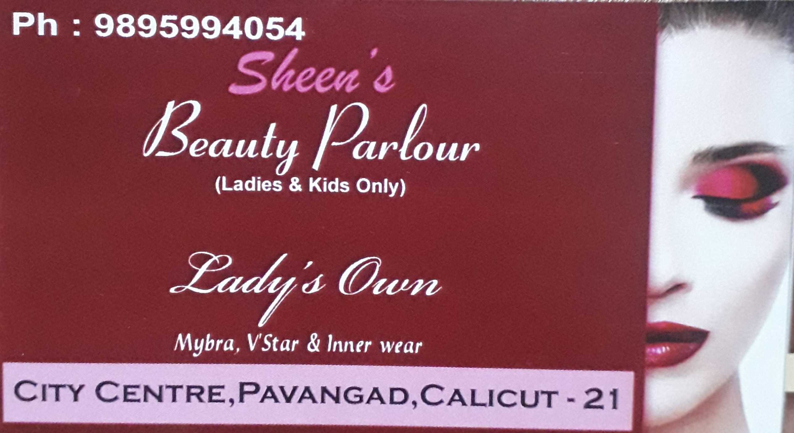 SHEEN'S  LADYS OWN, BEAUTY PARLOUR,  service in Pavangad, Kozhikode