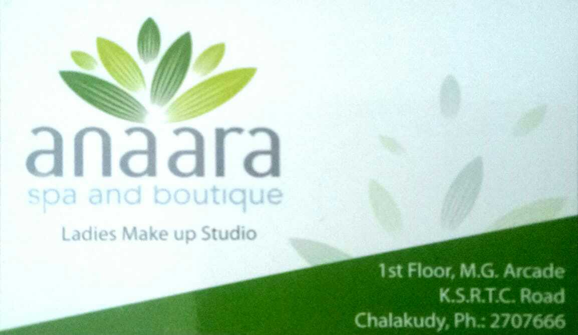 anaara spa and boutique, BEAUTY PARLOUR,  service in Chalakudy, Thrissur