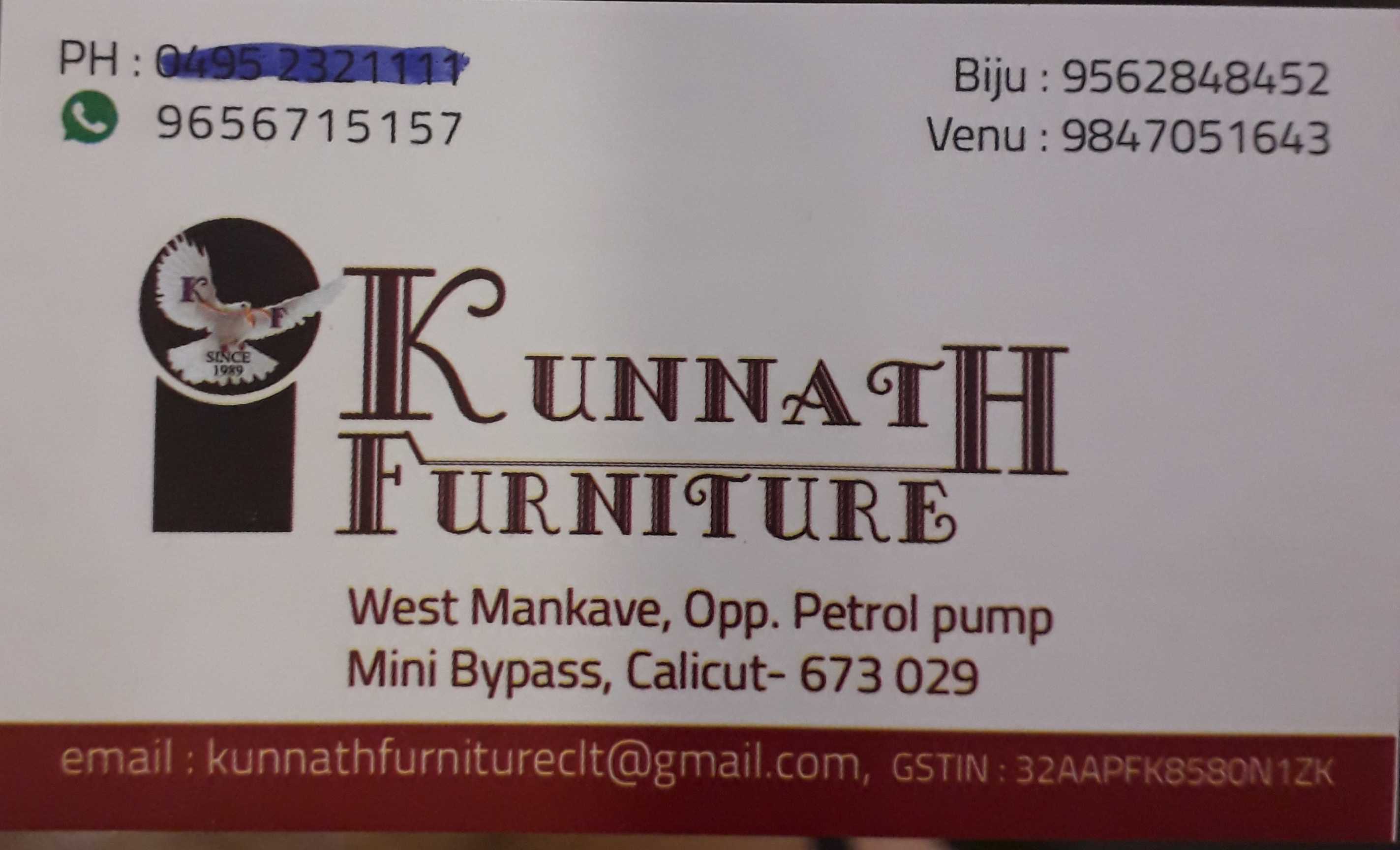 KUNNATH FURNITURE, FURNITURE SHOP,  service in Mankavu, Kozhikode