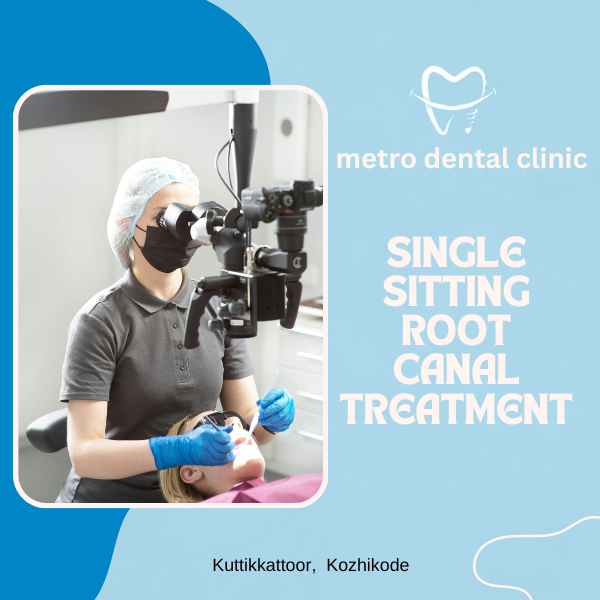 single sitting root canal treatment