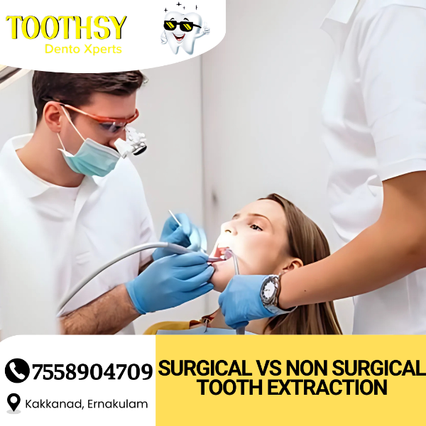 surgical vs non surgical tooth extraction