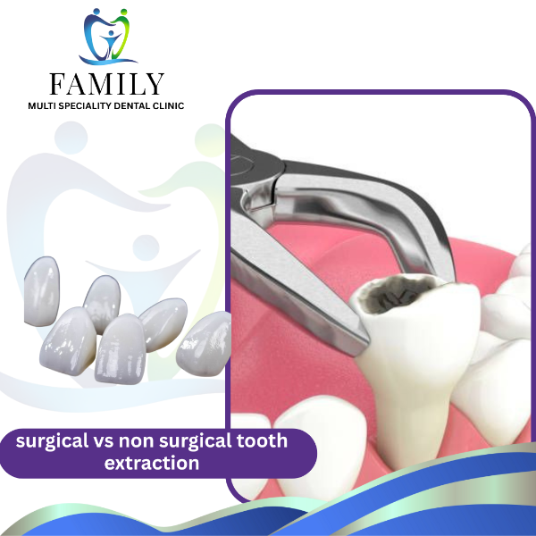 surgical vs non surgical tooth extraction