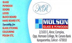 MOLSON Glass , GLASS & PLYWOOD,  service in Kozhikode Town, Kozhikode