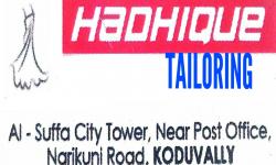 HADHIQUE, TAILORS,  service in Koduvally, Kozhikode