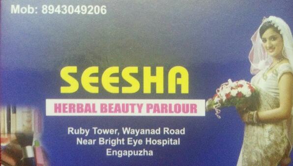 SEESHA, BEAUTY PARLOUR,  service in Engapuzha, Kozhikode