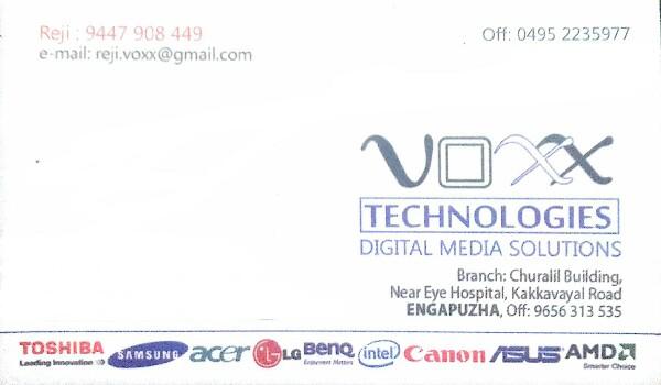 VOXX TECHNOLOGIES, PRINTING PRESS,  service in Engapuzha, Kozhikode