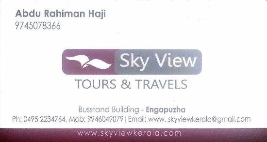 SKY  VIEW, TOURS & TRAVELS,  service in Engapuzha, Kozhikode