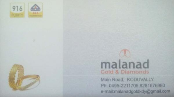 MALANAD Gold And Diamonds, JEWELLERY,  service in Koduvally, Kozhikode