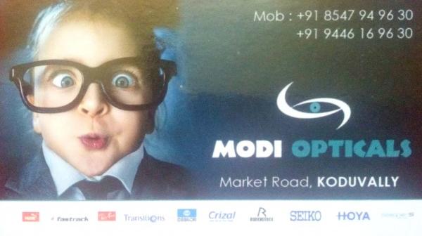 MODI OPTICALS, OPTICAL SHOP,  service in Koduvally, Kozhikode