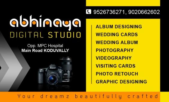 ABHINAYA DIGITAL STUDIO, STUDIO & VIDEO EDITING,  service in Koduvally, Kozhikode