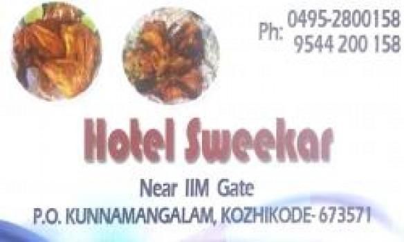 HOTEL SWEEKAR, RESTAURANT,  service in Kunnamangalam, Kozhikode