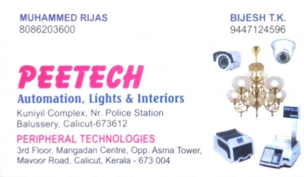 PEETECH, LIGHT,  service in Balussery, Kozhikode