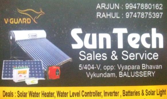 SUN TECH, SOLAR,  service in Balussery, Kozhikode