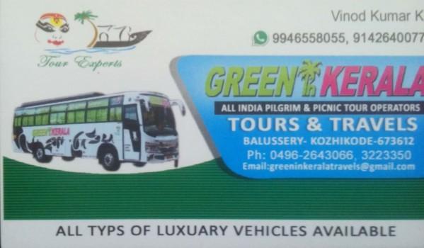GREEN IN KERALA, TOURS & TRAVELS,  service in Kozhikode Town, Kozhikode