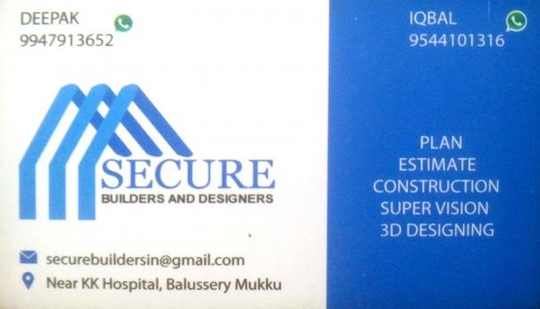 SECURE, BUILDERS & DEVELOPERS,  service in Balussery, Kozhikode